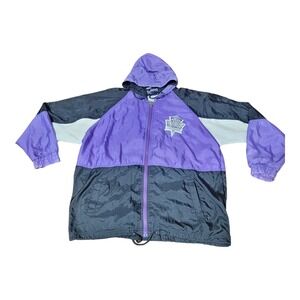 Vintage Logo 7 Colorado Rockies Windbreaker Jacket Mens‎ Size Large Purple Black